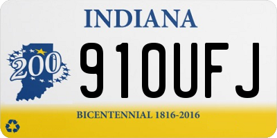 IN license plate 910UFJ