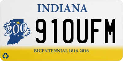 IN license plate 910UFM