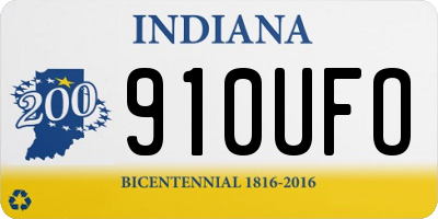 IN license plate 910UFO