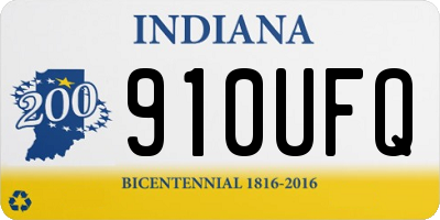 IN license plate 910UFQ