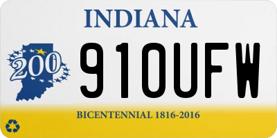 IN license plate 910UFW