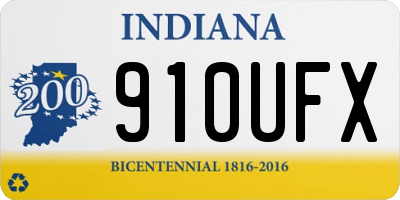 IN license plate 910UFX