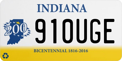 IN license plate 910UGE