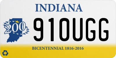 IN license plate 910UGG