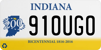 IN license plate 910UGO