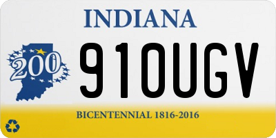 IN license plate 910UGV
