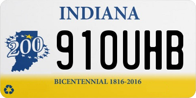 IN license plate 910UHB