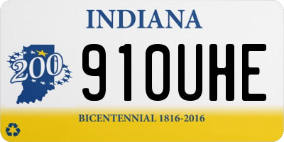 IN license plate 910UHE