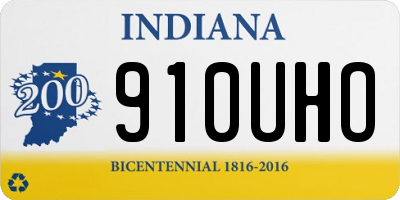 IN license plate 910UHO