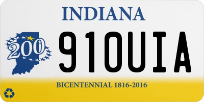 IN license plate 910UIA