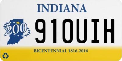 IN license plate 910UIH