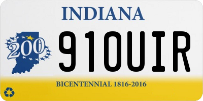 IN license plate 910UIR