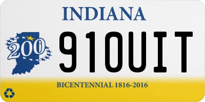 IN license plate 910UIT