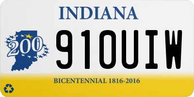IN license plate 910UIW