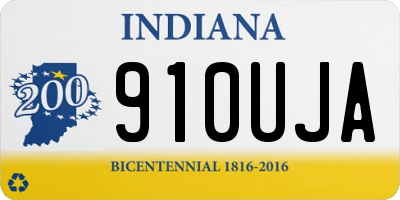 IN license plate 910UJA