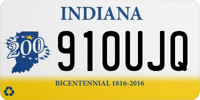 IN license plate 910UJQ