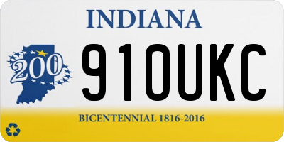 IN license plate 910UKC