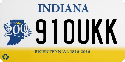 IN license plate 910UKK
