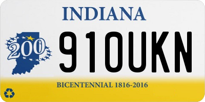 IN license plate 910UKN