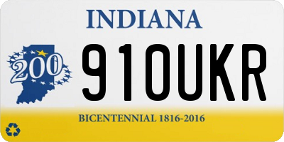 IN license plate 910UKR