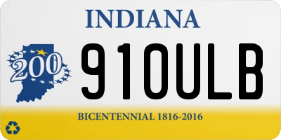 IN license plate 910ULB