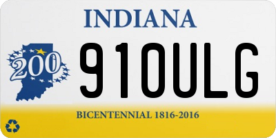 IN license plate 910ULG