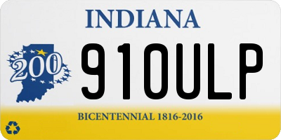 IN license plate 910ULP