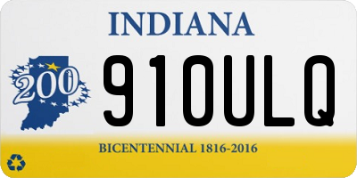 IN license plate 910ULQ