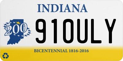 IN license plate 910ULY