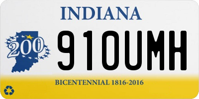IN license plate 910UMH