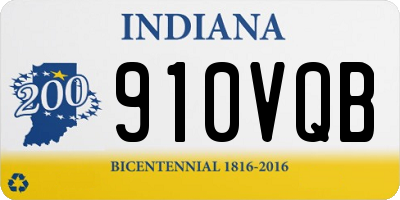 IN license plate 910VQB