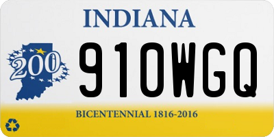 IN license plate 910WGQ