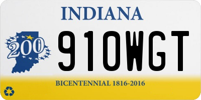 IN license plate 910WGT