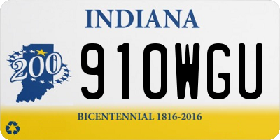 IN license plate 910WGU