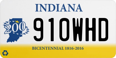 IN license plate 910WHD