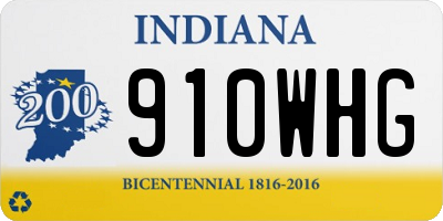 IN license plate 910WHG