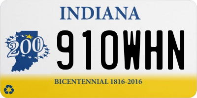 IN license plate 910WHN