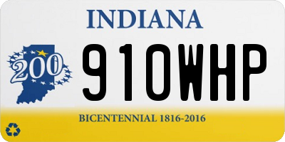 IN license plate 910WHP