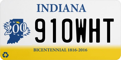IN license plate 910WHT