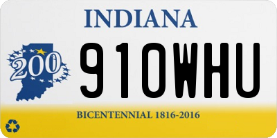 IN license plate 910WHU