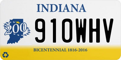 IN license plate 910WHV