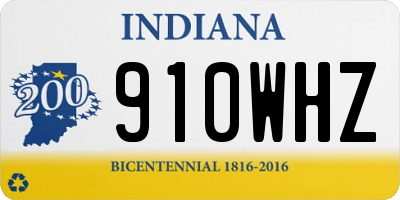 IN license plate 910WHZ