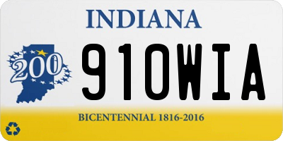 IN license plate 910WIA