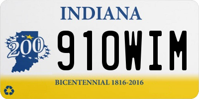 IN license plate 910WIM