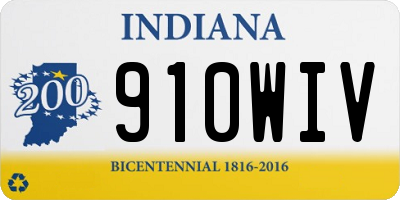 IN license plate 910WIV
