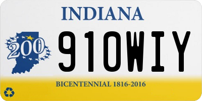 IN license plate 910WIY
