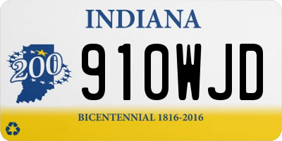 IN license plate 910WJD