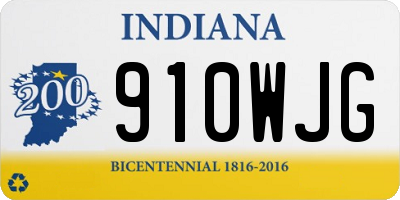 IN license plate 910WJG