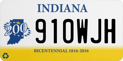 IN license plate 910WJH
