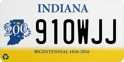IN license plate 910WJJ